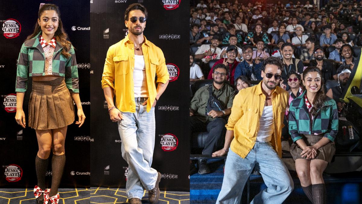 Rashmika Mandanna, Tiger Shroff attend ‘Demon Slayer: Kimetsu No Yaiba Infinity Castle’ screening in Mumbai